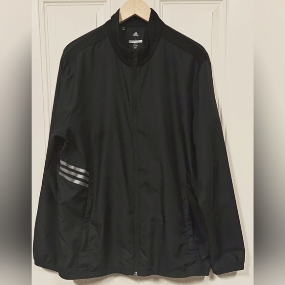 ADIDAS GOLF MENS ACTIVEWEAR TRACK JACKET/WINDBREAKER BLACK Size L - Picture 1 of 11